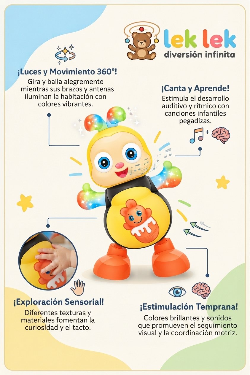 Abejita Bailarina con Luces y Musica - Imagen 5