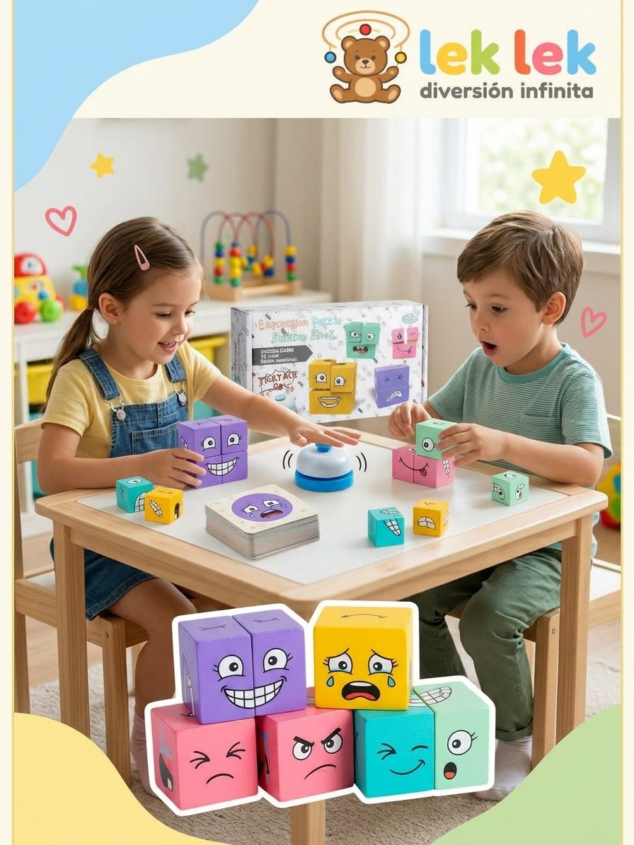 Cubos multicarita montessori diversion cognitiva - Imagen 5