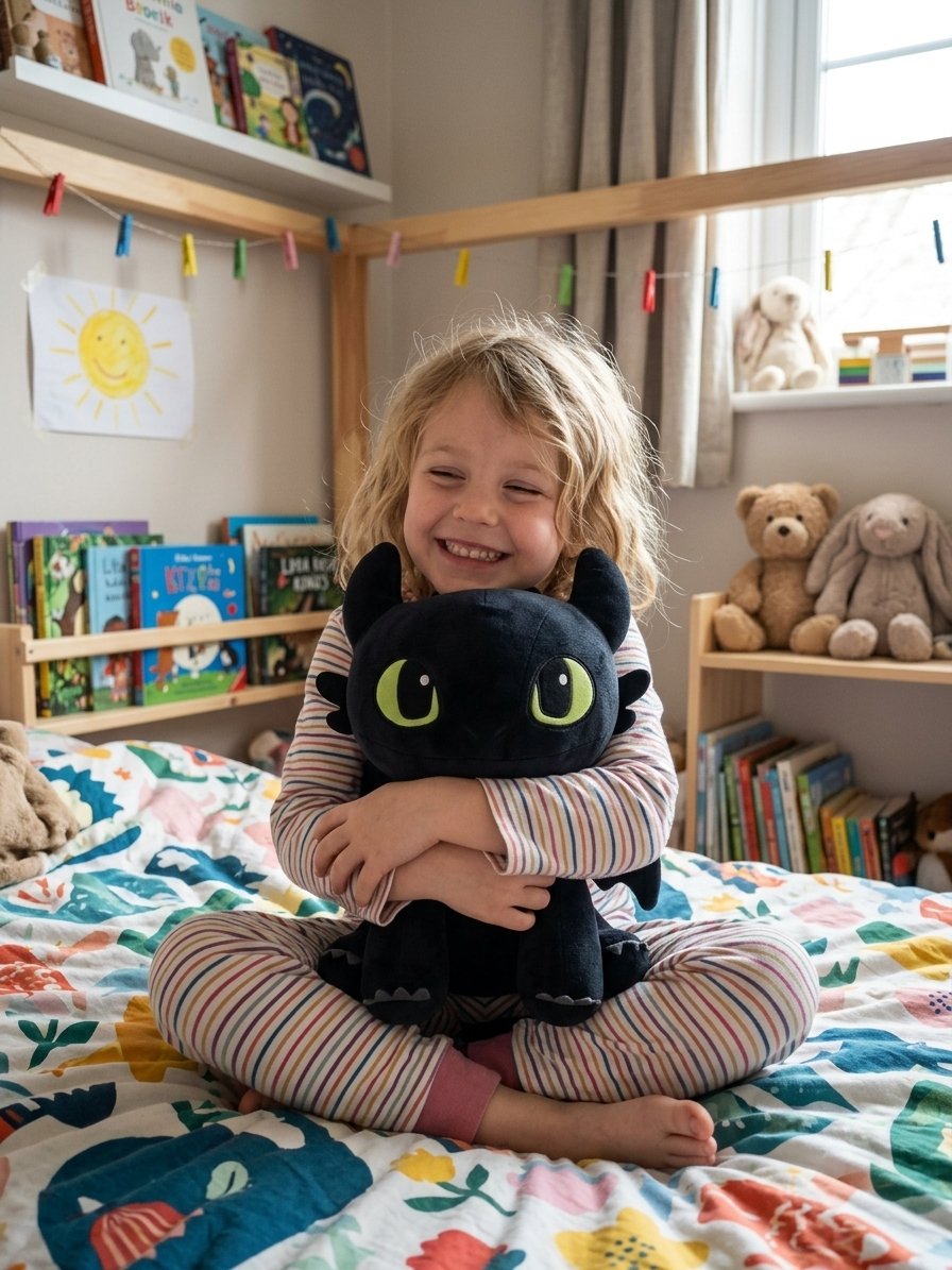 Peluche Chimuelo Furia Nocturna de 25 a 30 cm Dragón Negro - Imagen 5